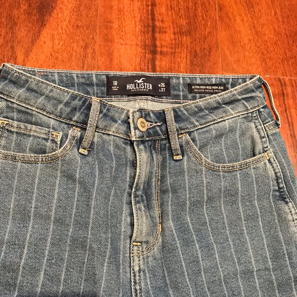 Hollister Striped Mom Jeans